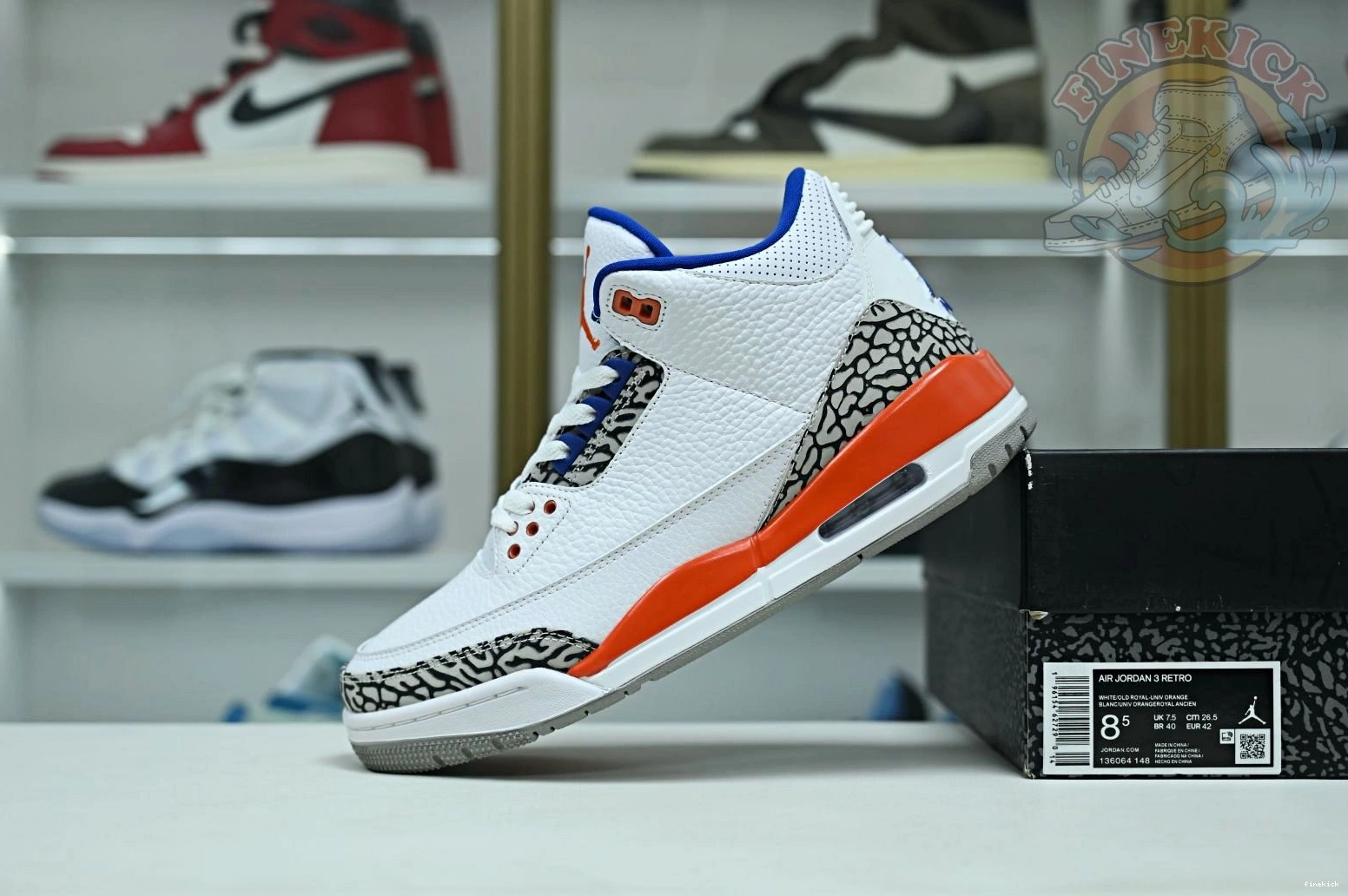 RETRO JORDAN AIR 3 'KNICKS' 0819